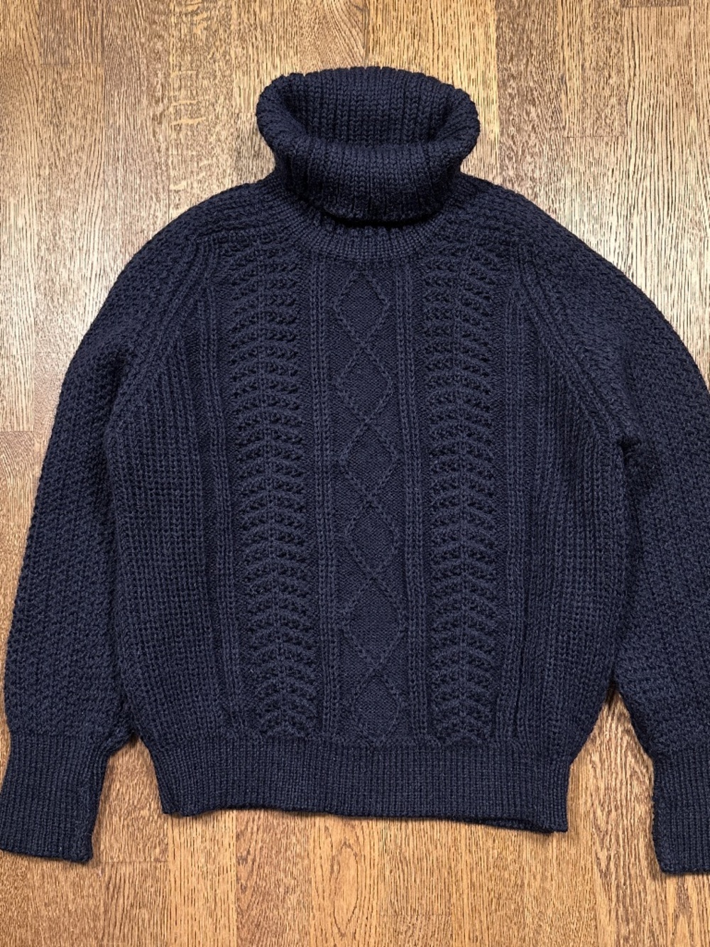 Northern Watters Knitwear Wool Heavyweight Fisherman Turtleneck Sweater Mens 36